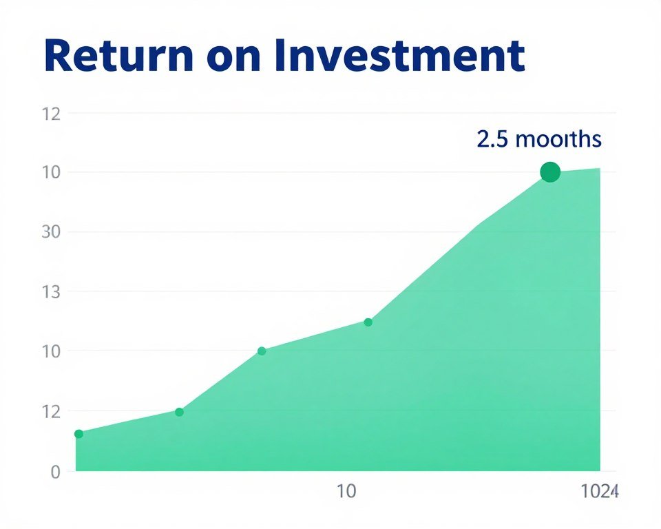 Chart showing ROI timeline for healing waters colonic machine investment in wellness practice