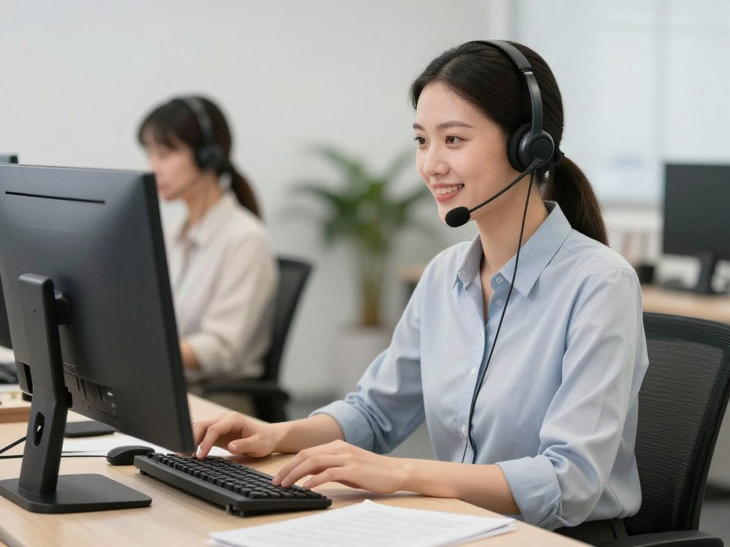 Customer service representative ready to assist with colonic machine inquiries Customer service representative ready to assist with colonic machine inquiries