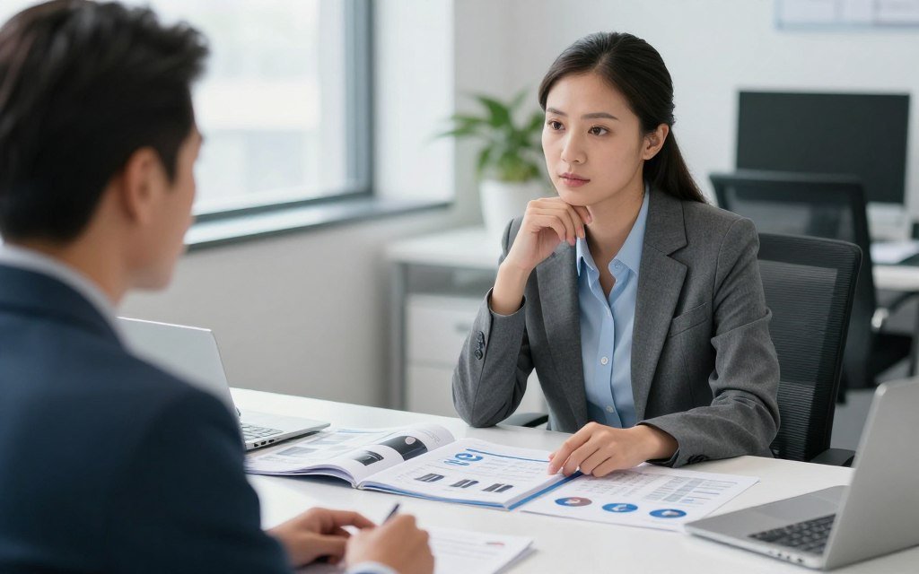 Healthcare professional making equipment purchasing decision