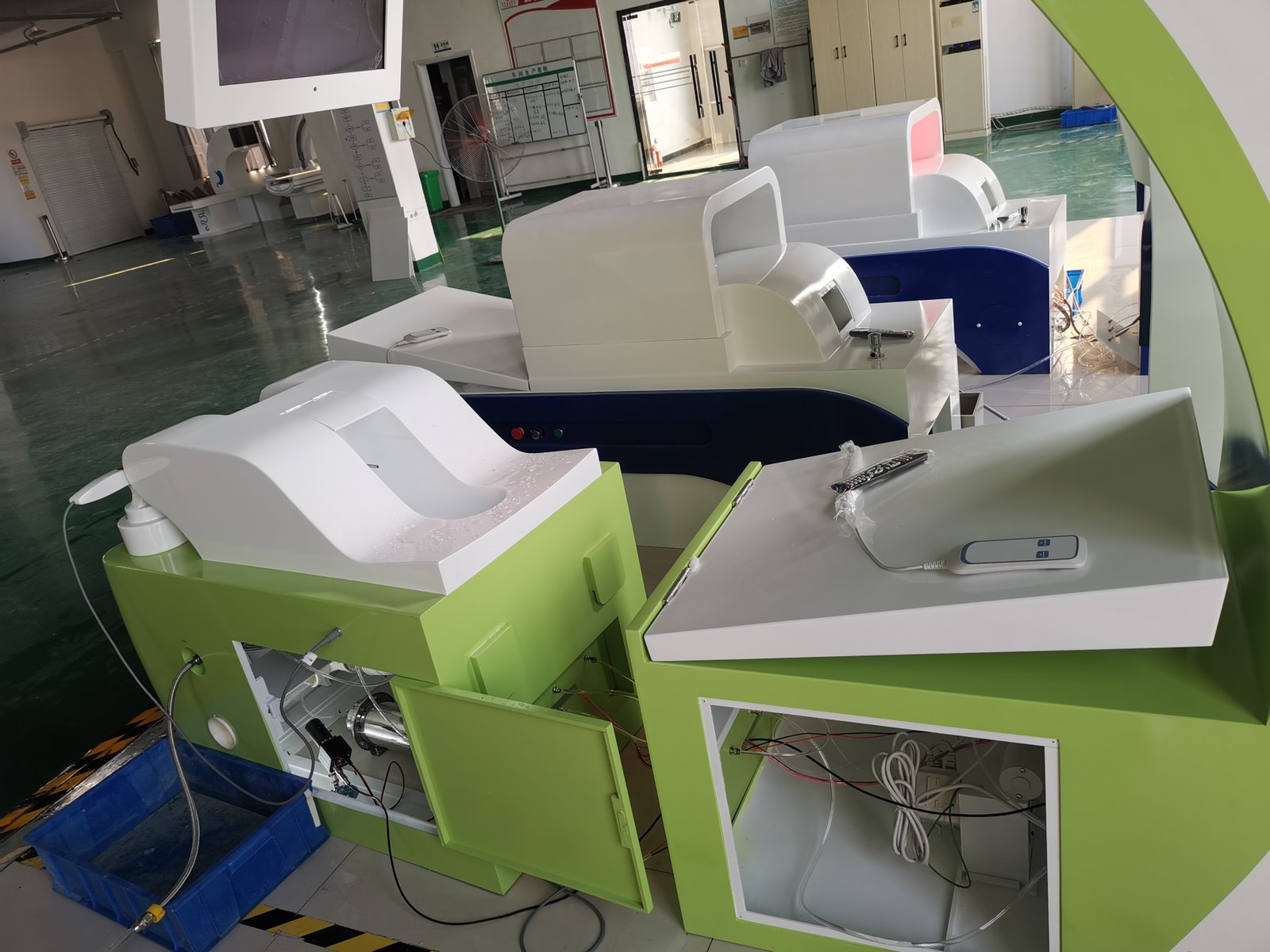 Three different colonic machine models displayed side by side