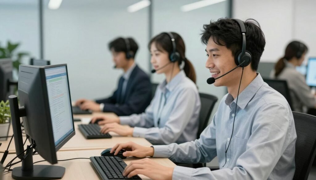 MAIKONG customer support team assisting clients with technical questions