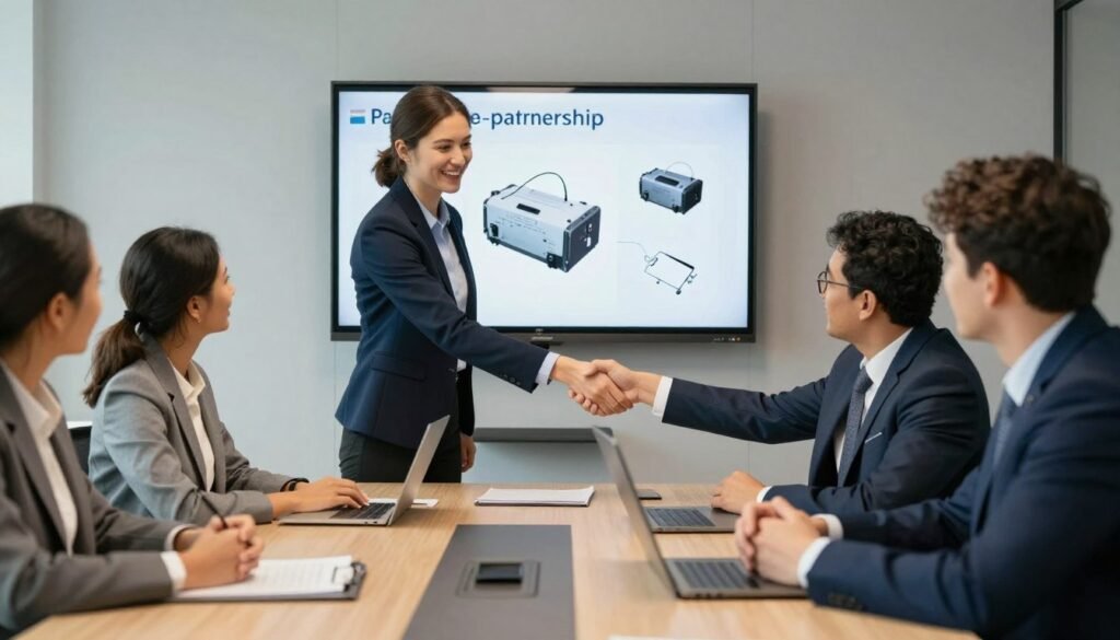 MAIKONG distribution partnership meeting showing business collaboration