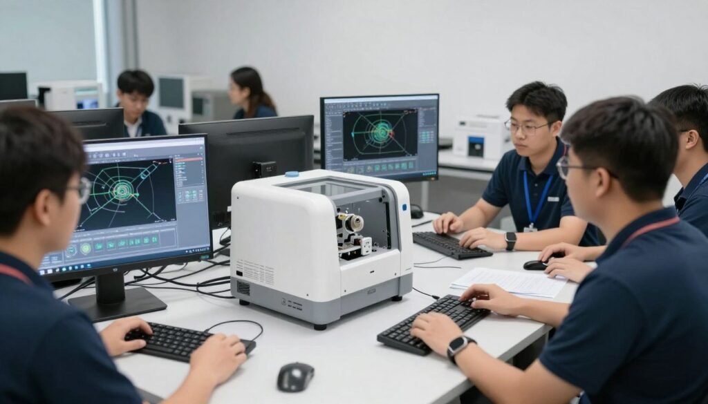 MAIKONG engineering team developing custom colonic machine modifications