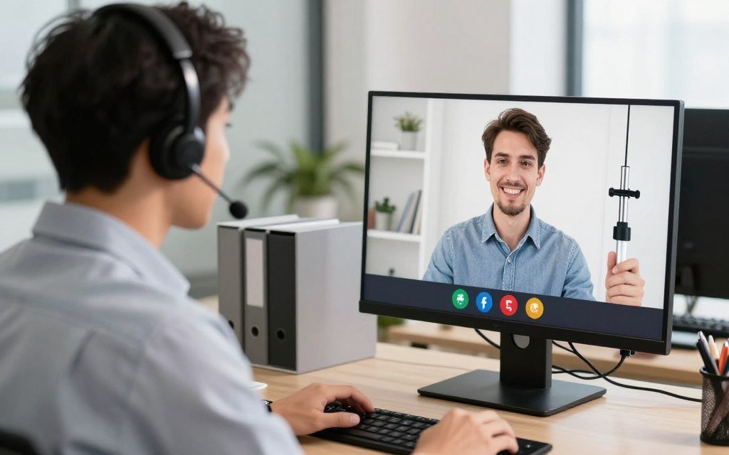 MAIKONG technical support team assisting customer via video call