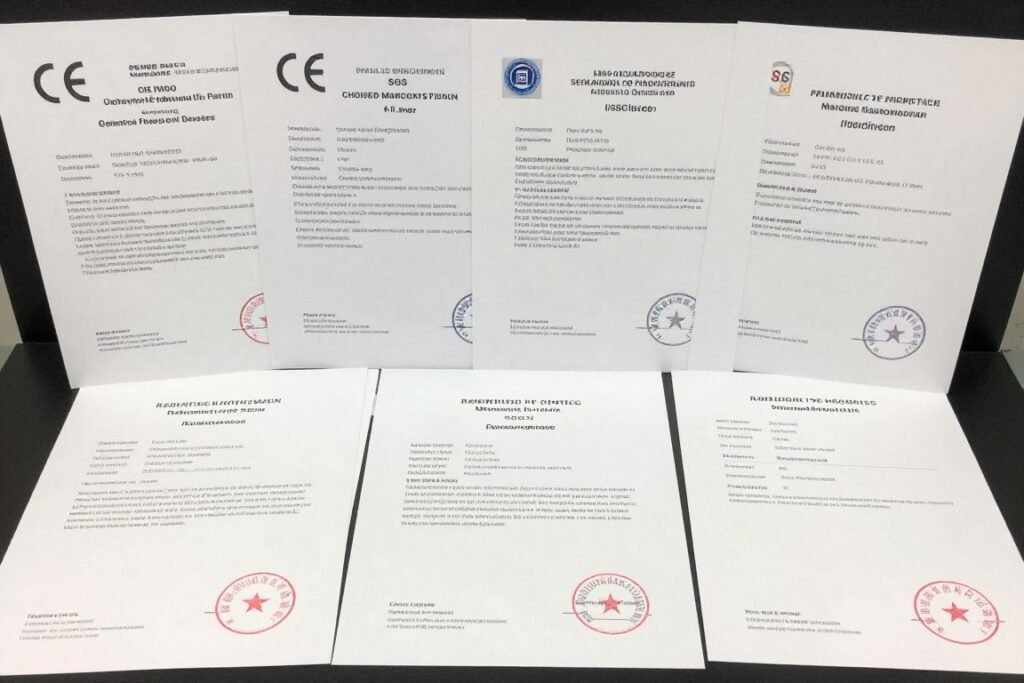Medical device certification documents and quality certificates