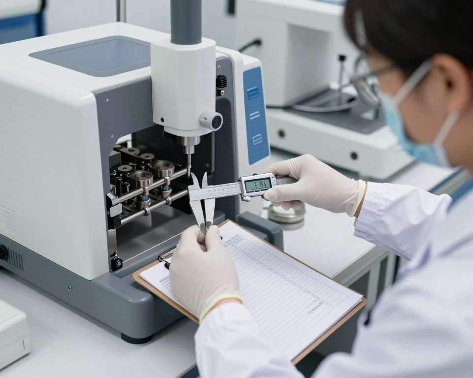 Quality control inspection of colonic machine components