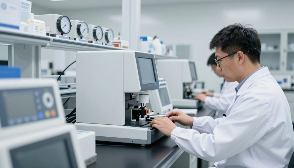 Quality control testing laboratory at MAIKONG manufacturing facility