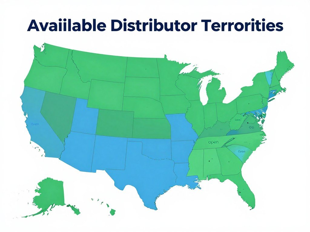 US map showing available MAIKONG distributor territories