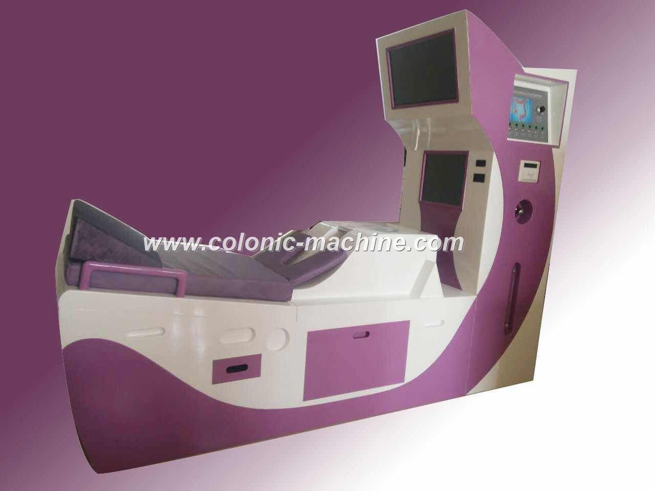 Professional colon hydrotherapy clinic setup with modern detox equipment