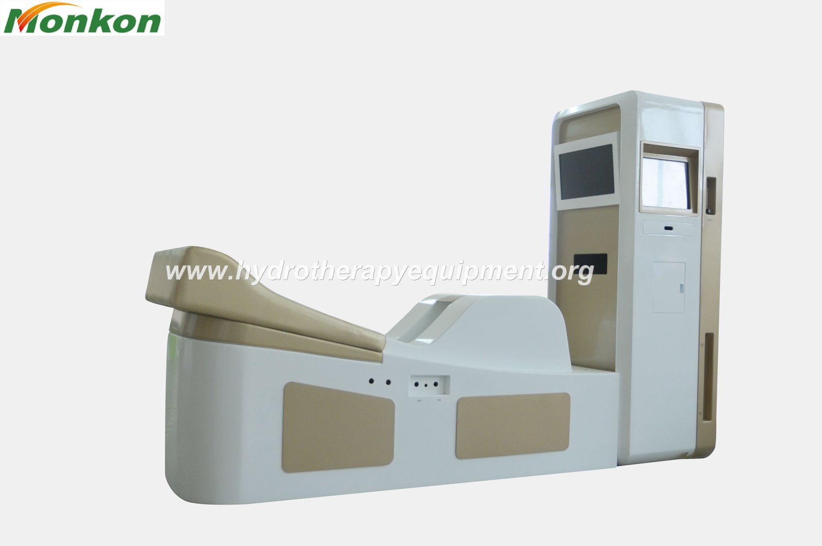 technician performing maintenance on colonic machine