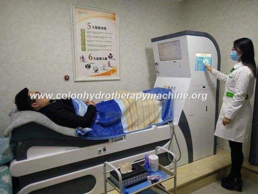 modern colon hydrotherapy machine in professional spa setting