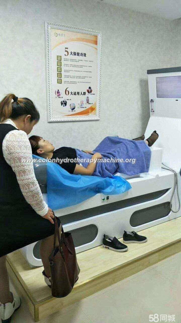 modern wellness clinic interior with professional natural colon cleanse at home equipment setup
