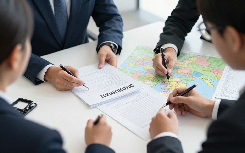 Business meeting discussing colonic machine for sale distributor partnership terms and territory agreements Business meeting discussing colonic machine for sale distributor partnership terms and territory agreements