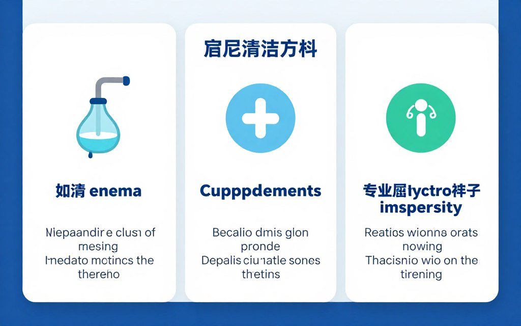 Comparison infographic showing different colon cleansing methods