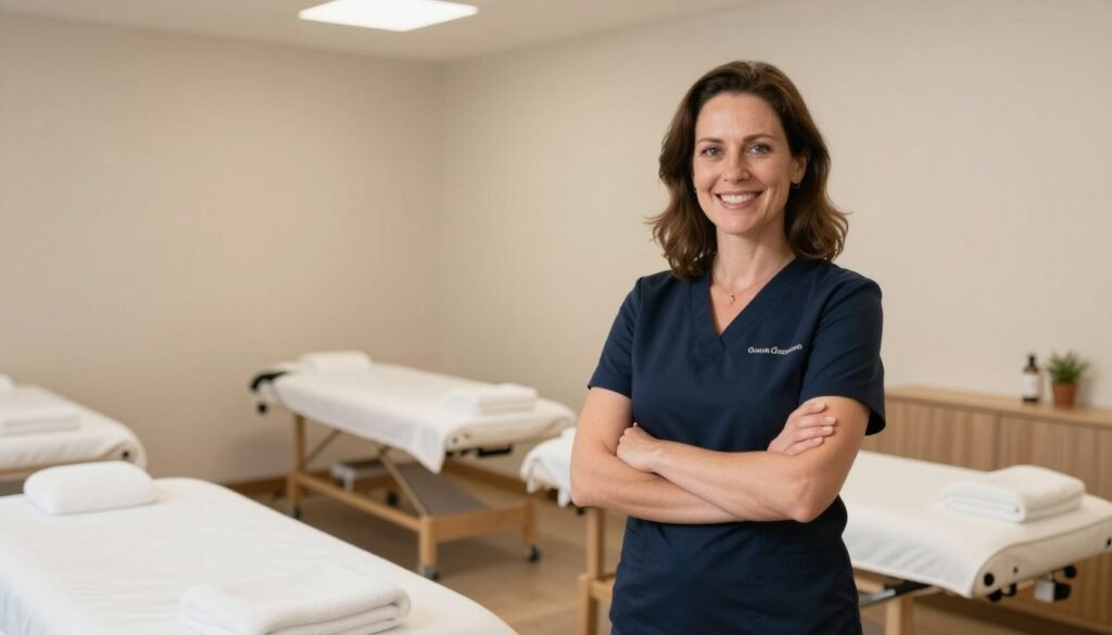 Successful MAIKONG distributor partner operating colonic machine for sale wellness business Successful MAIKONG distributor partner operating colonic machine for sale wellness business