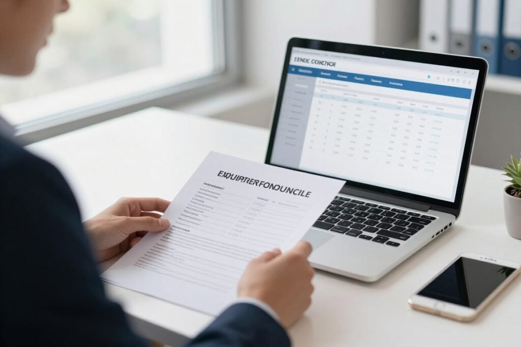 business owner reviewing equipment financing documents