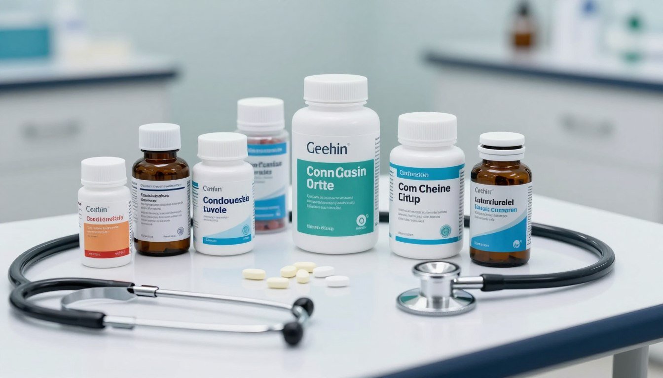 colon cleanse supplements safety pills and tablets on medical table