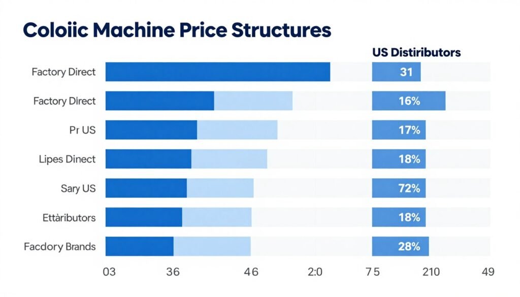 colonic machine price comparison showing different supplier pricing models