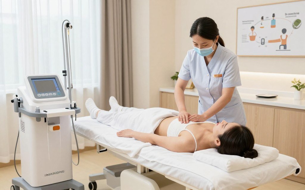 colonic machine price operational workflow showing treatment room setup and patient flow
