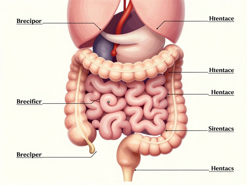 digestive system diagram showing colon anatomy