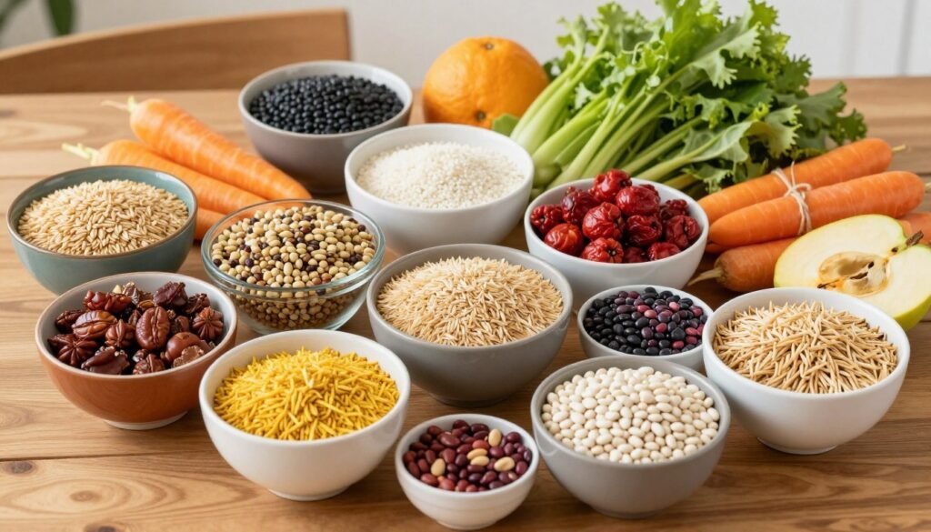 healthy high-fiber foods supporting natural colon health