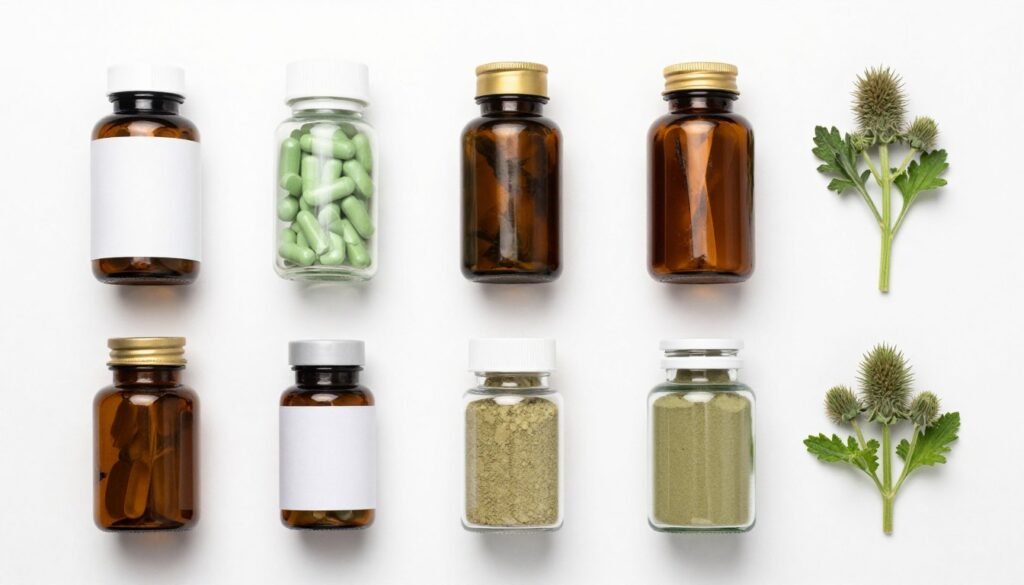 natural detox supplements display