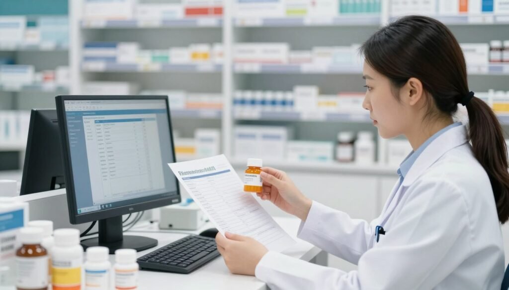 pharmacist reviewing medication interactions with colon cleansing procedures pharmacist reviewing medication interactions with colon cleansing procedures