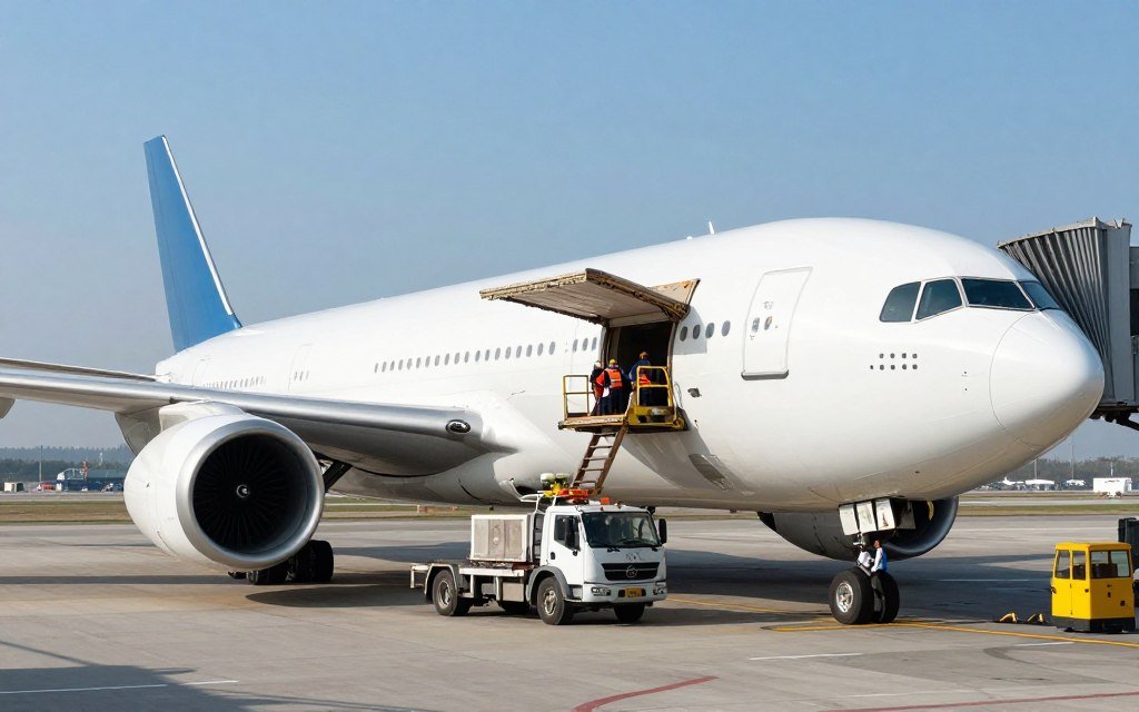 Cargo aircraft for air freight shipping