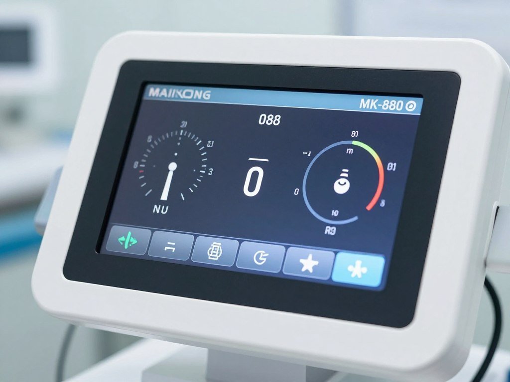 Close-up of MAIKONG MK-880 touchscreen control interface