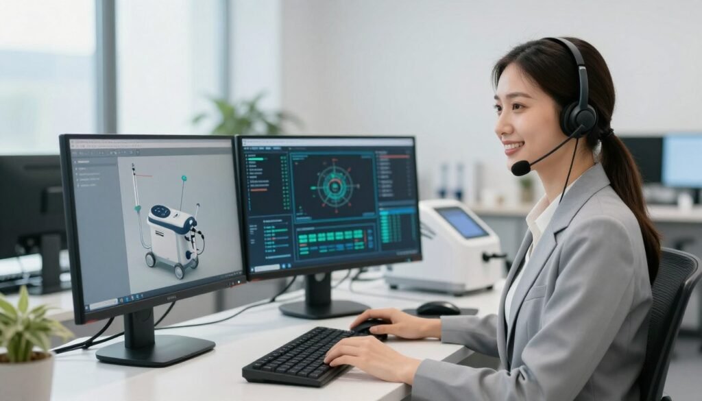Customer service team providing technical support and consultation