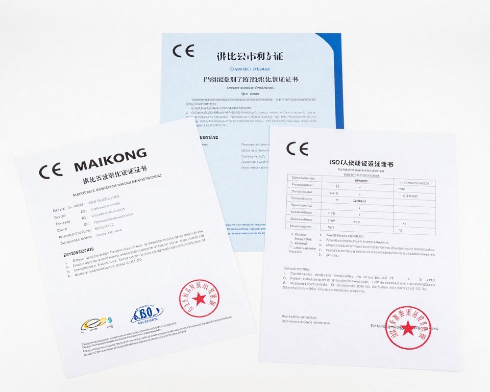 MAIKONG factory CE certification and quality control documentation