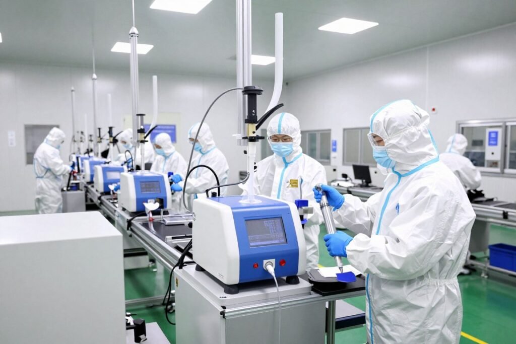 MAIKONG manufacturing facility in Shenzhen showing quality control processes for colonic machines