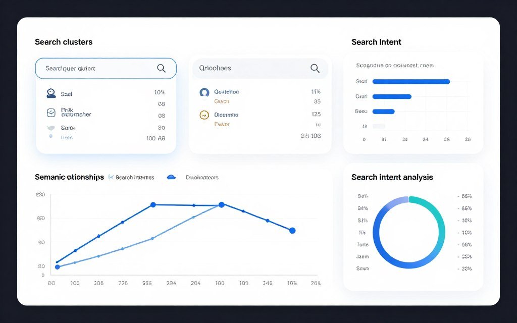 Search intent analysis showing related query patterns