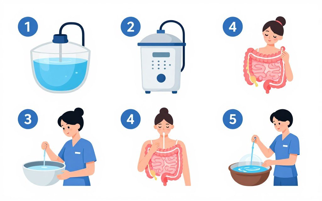colon hydrotherapy treatment workflow process diagram
