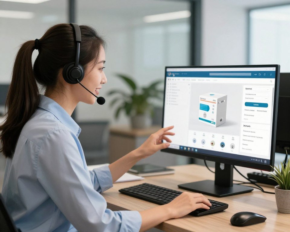 customer service representative answering buyer questions