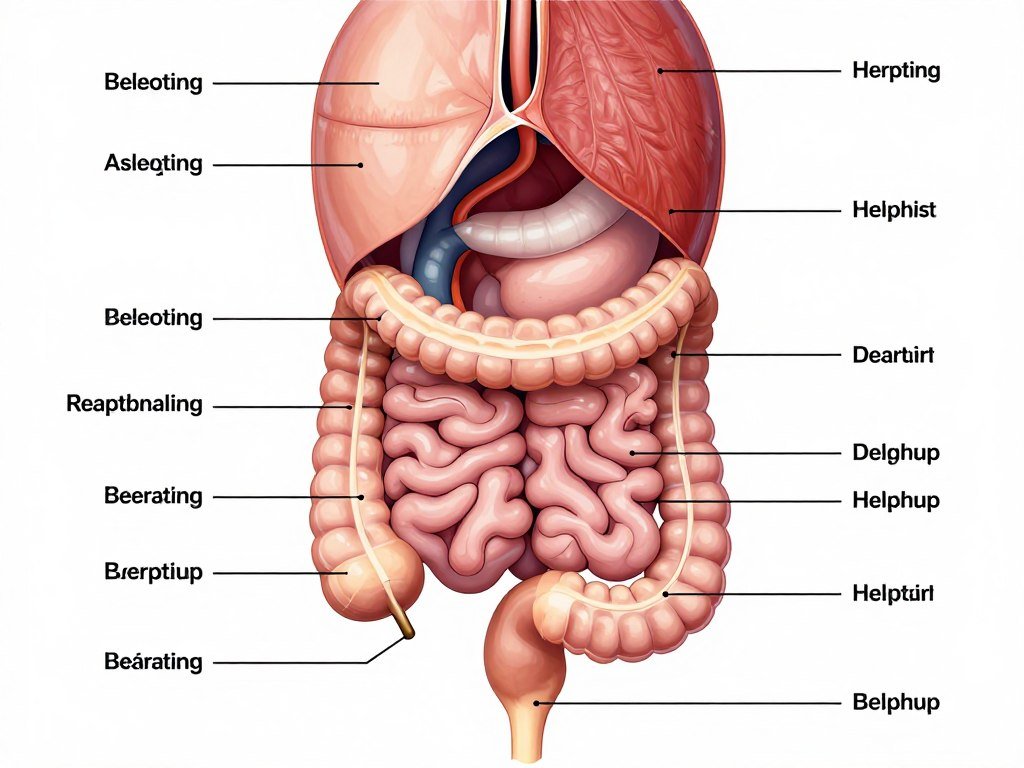 digestive system diagram showing colon health